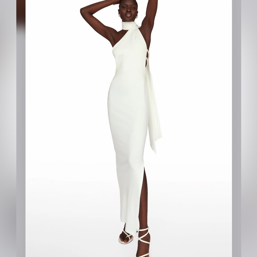 Khanum White Kara Scarf Dress